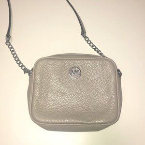 MK Leather Grey Purse Crossbody Bag
